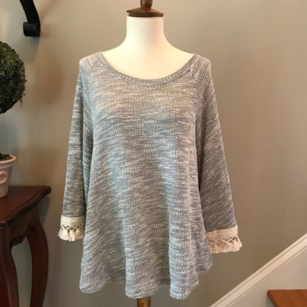 Anthropologie  Saturday Sunday Grey Textured Top